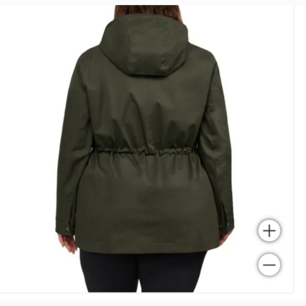 NWT Hunter Ladies' Water & Wind Resistant Rain Jacket, Olive - Picture 4 of 8